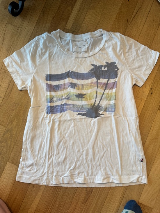 Sol Angeles Tops - Sol Angeles White Short Sleeve Tee with Coastal Graphic